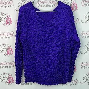 Bubble top long sleeves y2k bubbles 🫧 3D print stretchy Purple Women's Sweater